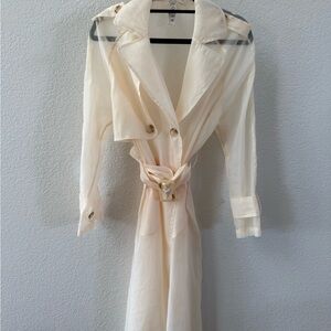 dolan Cream Lightweight Trench Coat